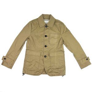 Onitsuka Tiger X Andrea Pompilio Men's Jacket Size S Brown Khaki Button Up EUC